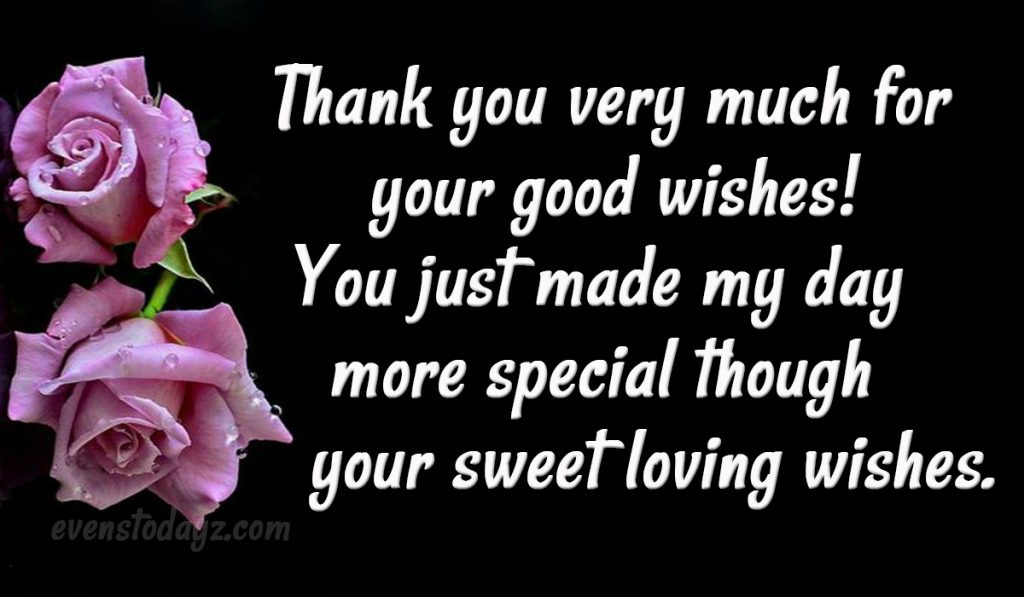 thank you for your wishes