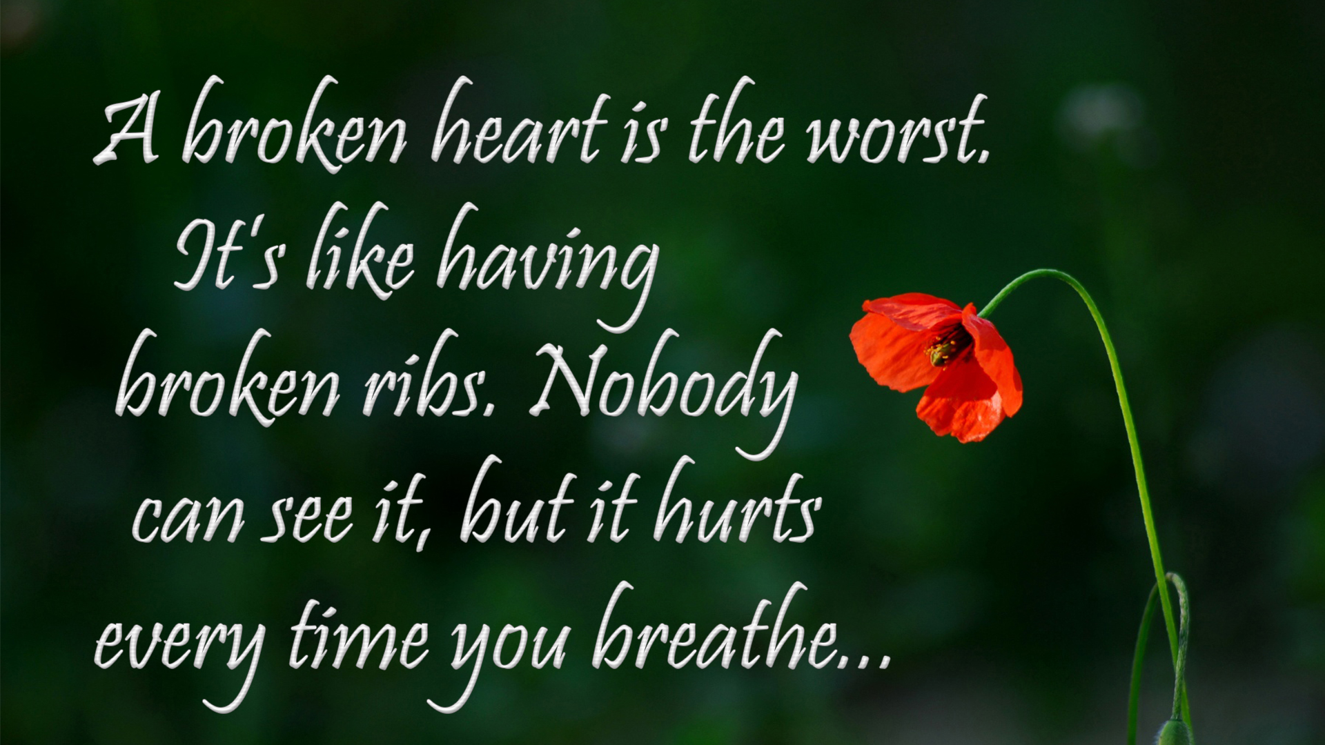 heart break quote image