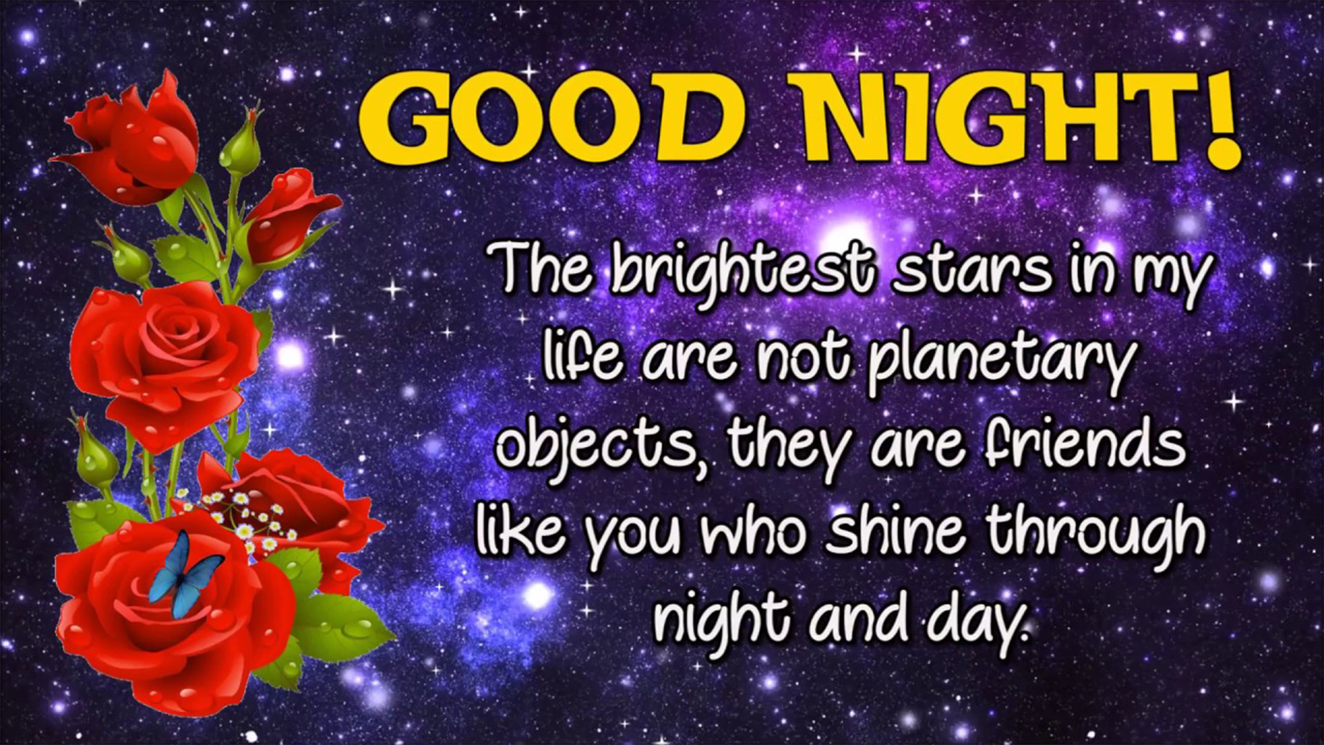 beautiful good night messages hd image