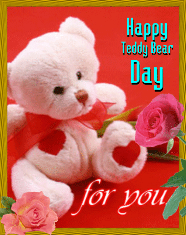 teddy day image animated