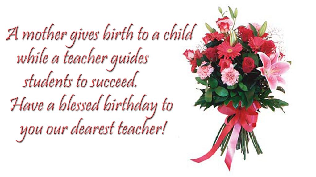 birthday message for teacher