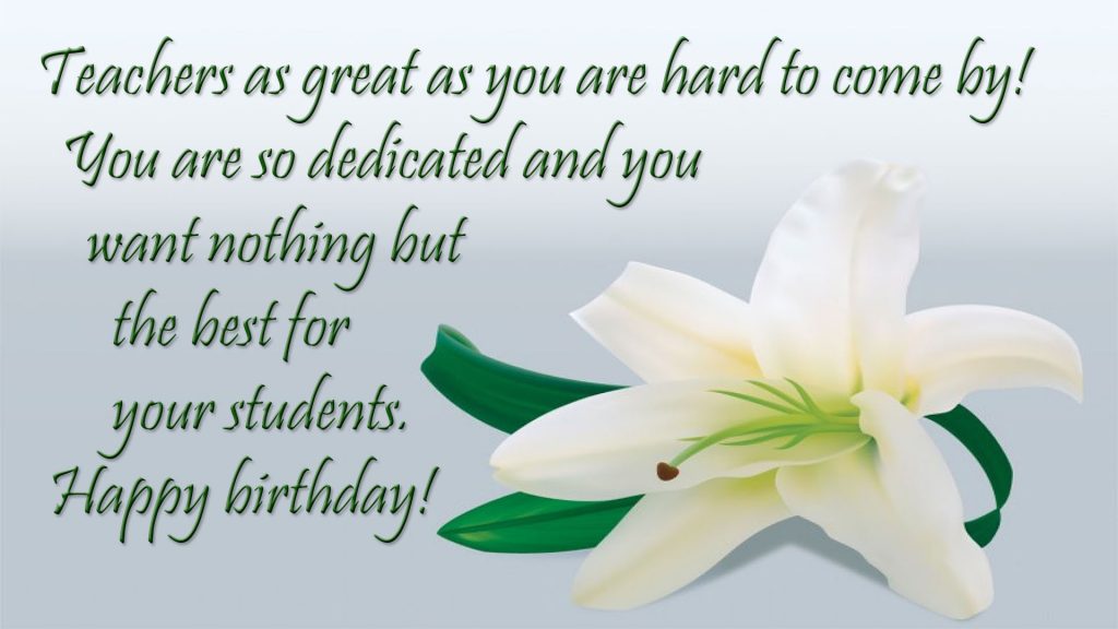 birthday wishes for teacher picture