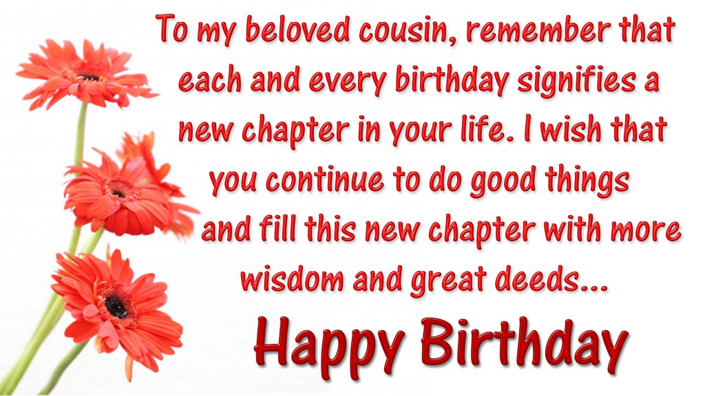 happy birthday message for cousin image