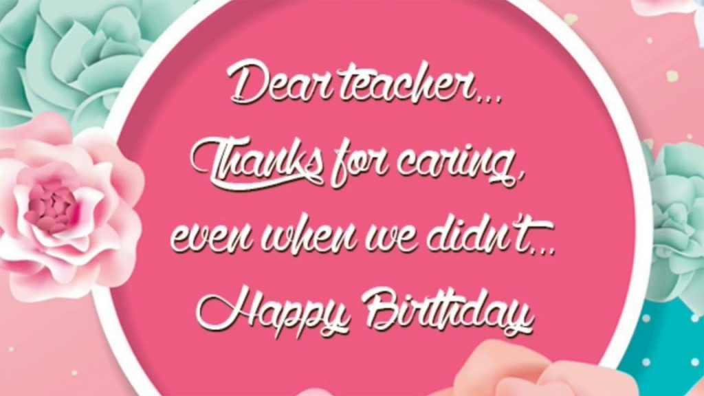 happy birthday teacher hd image