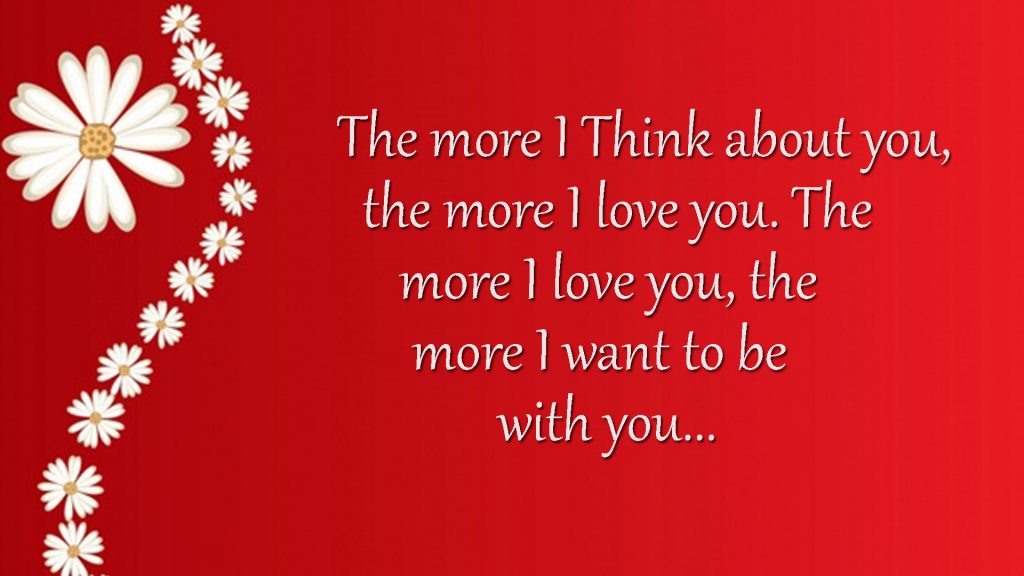 thinking of you love message
