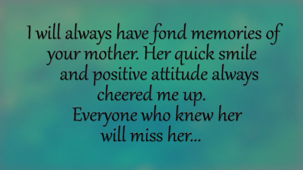 sympathy card for loss of mother