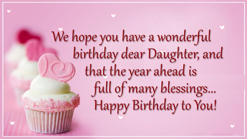 Birthday message for daughter image