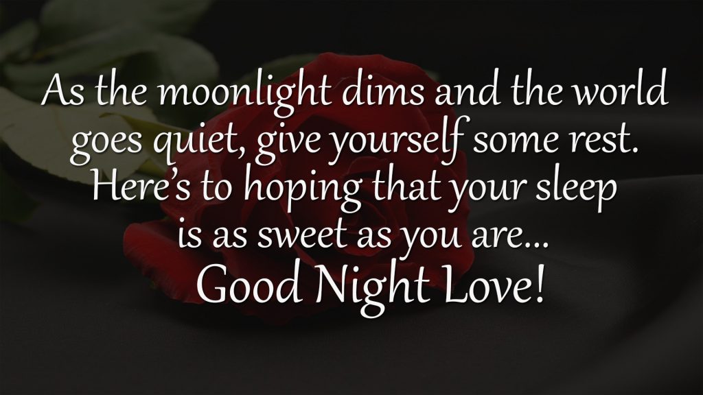 good night love message image