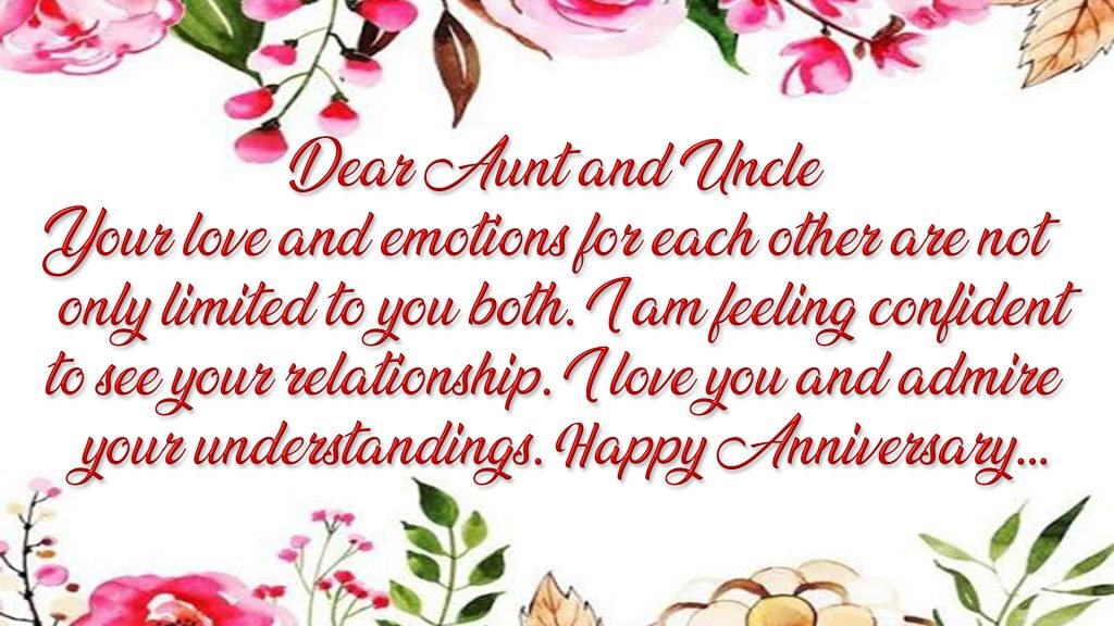 anniversary wishes for aunt and uncle