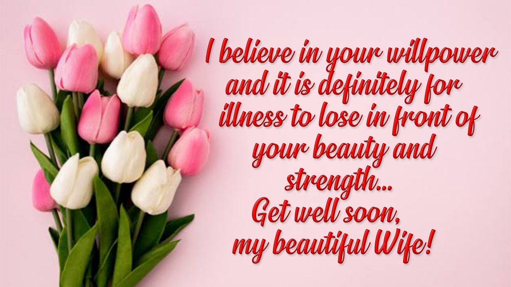 get well soon message for wife