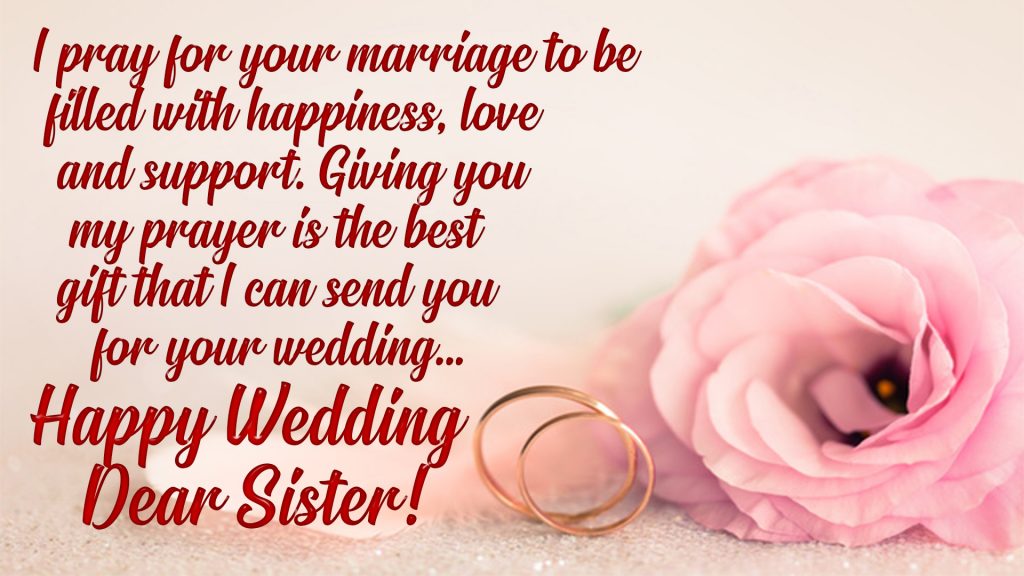 happy marriage wishes for sister image