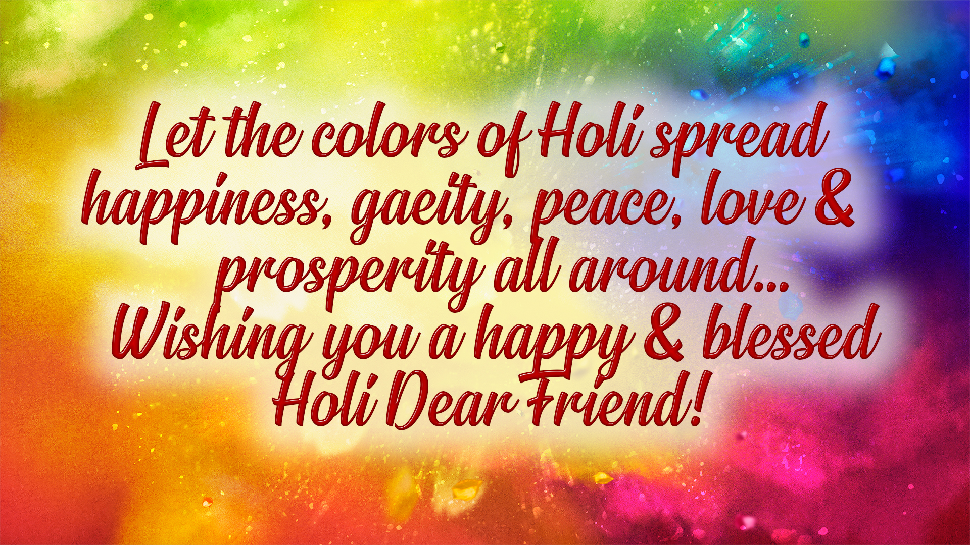 holi wishes for friend image