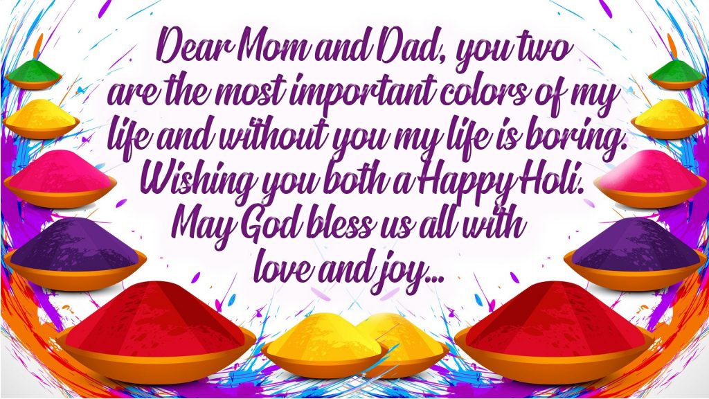 holi wishes for parents hd image