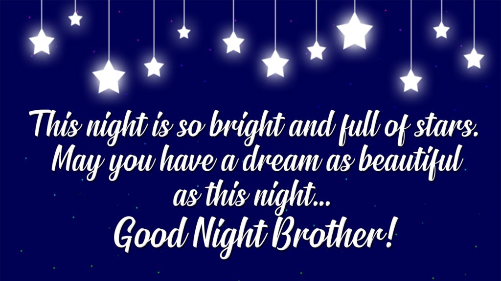 night wishes for brother image