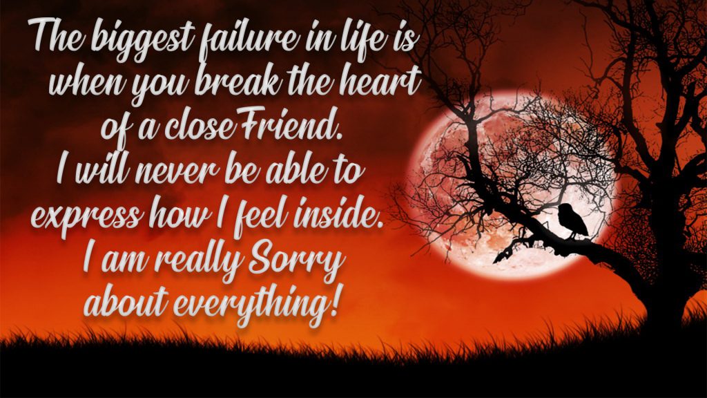 sorry quote for friend image
