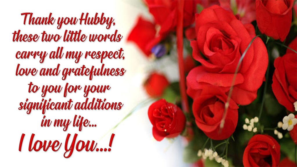 thank you message for husband image