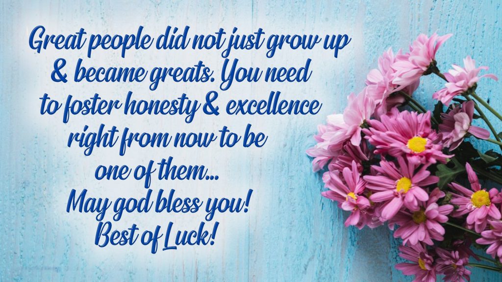 best of luck message image