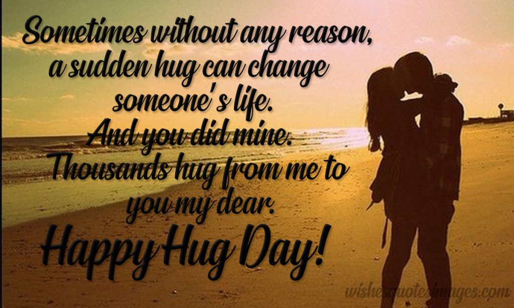hug day message image