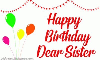 happy bday sister animated image