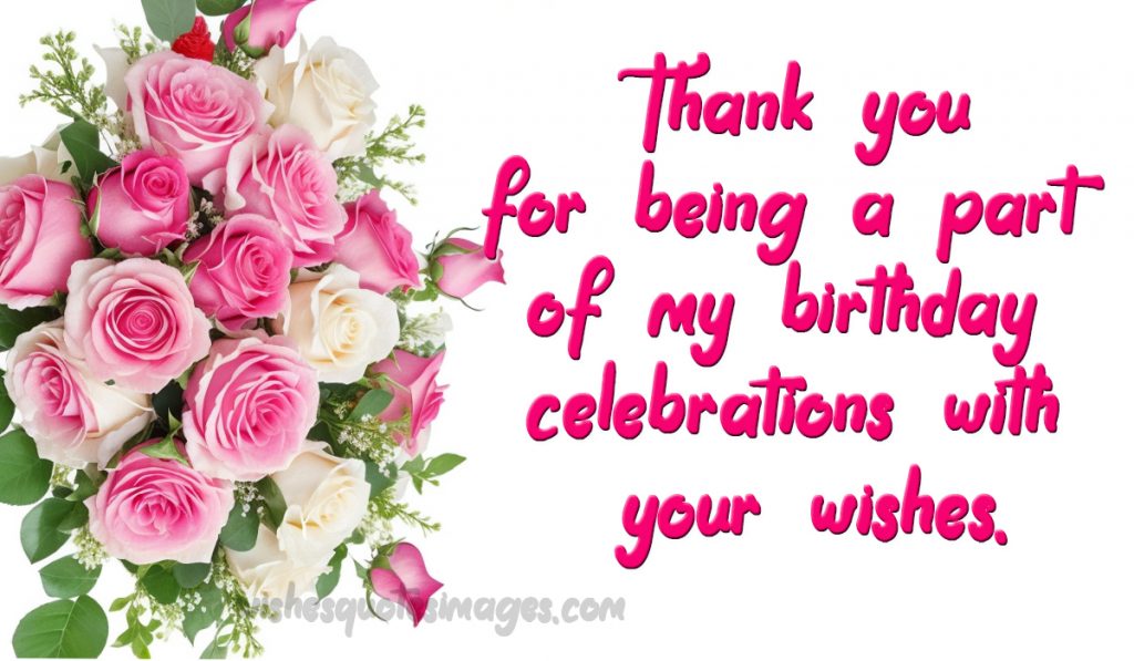 birthday wishes thank you message