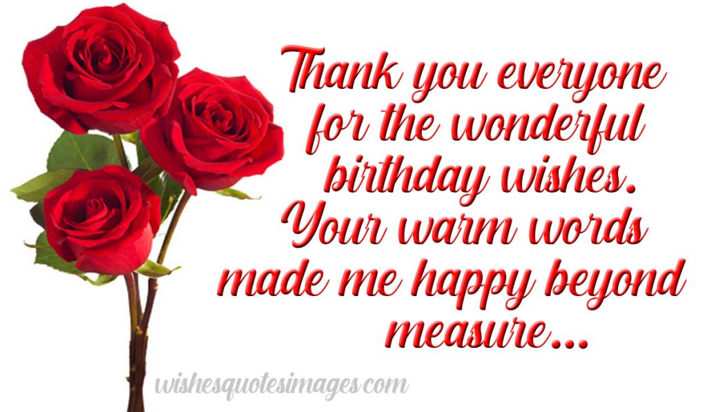 thank you for birthday wishes