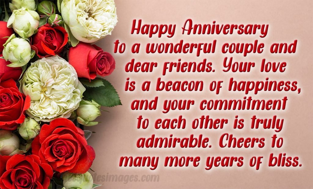 happy anniversary wishes for dear friends