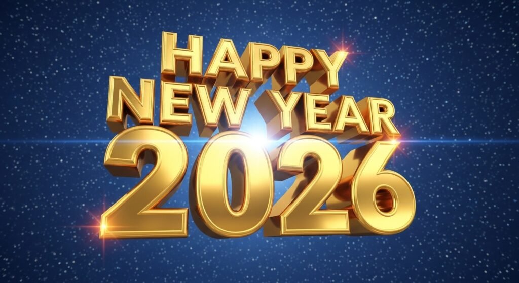 new year greeting card 2026